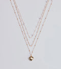 All My Heart Faux Pearl Lariat Pendant Necklace Set
